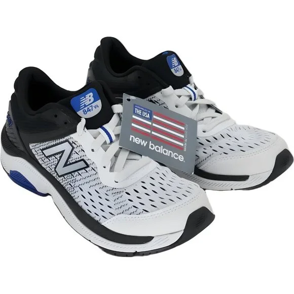 Mens New Balance 847 V4 Walking Shoe Arctic Fox/Black US 7N